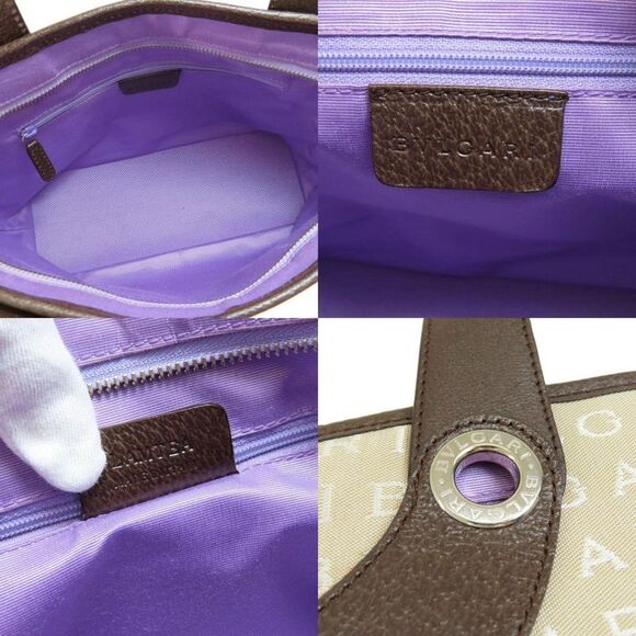 Bulgari Beige Canvas Handbag (Pre-Owned) - Picture 5 of 10